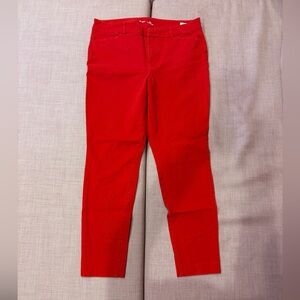 Old Navy Bold Red High-Rise Pixie Pants